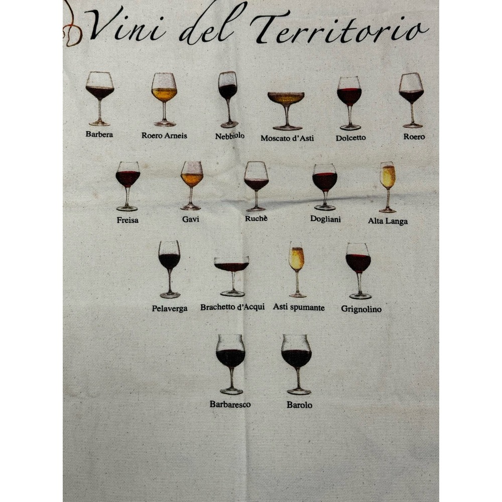 Kitchen Towel Italian Wine Theme Made in Italy